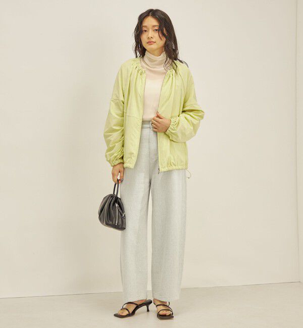 SHIPS for women「〈手洗い可能/撥水加工〉ナイロン ギャザー ショート ブルゾン ◇」|ブルゾン・スタジャン|