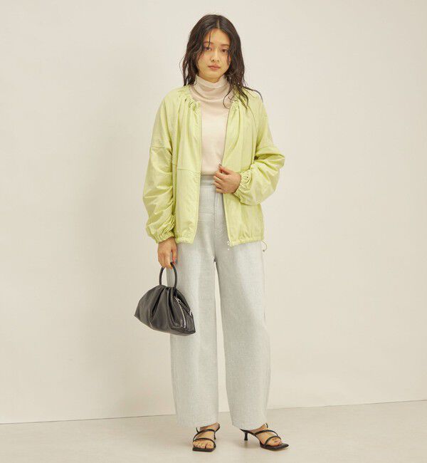 SHIPS for women「〈手洗い可能/撥水加工〉ナイロン ギャザー ショート ブルゾン ◇」|ブルゾン・スタジャン|