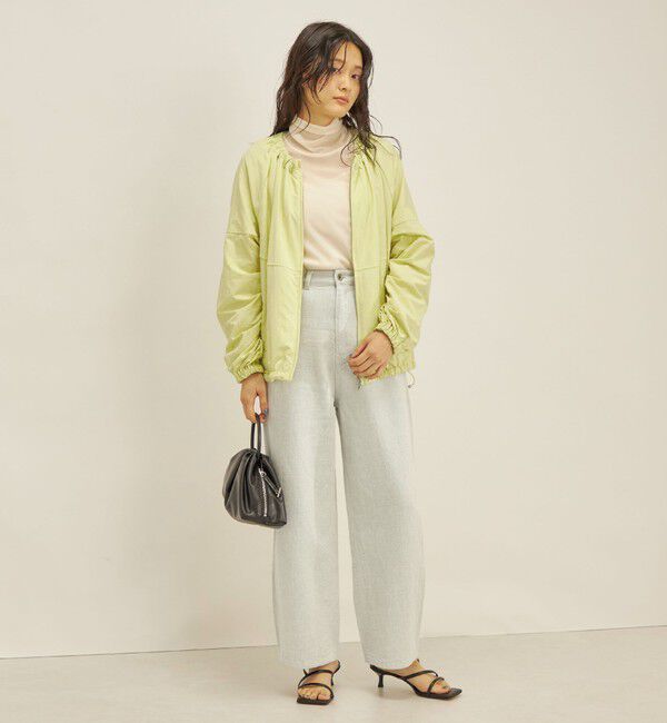 SHIPS for women「〈手洗い可能/撥水加工〉ナイロン ギャザー ショート ブルゾン ◇」|ブルゾン・スタジャン|