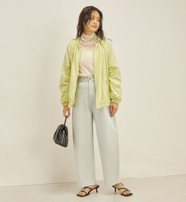 SHIPS for women「〈手洗い可能/撥水加工〉ナイロン ギャザー ショート ブルゾン ◇」|ブルゾン・スタジャン|