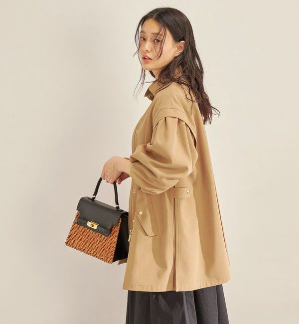 SHIPS for women「強撚 ギャバ スタンドカラー ハーフ コート ◇」|その他|