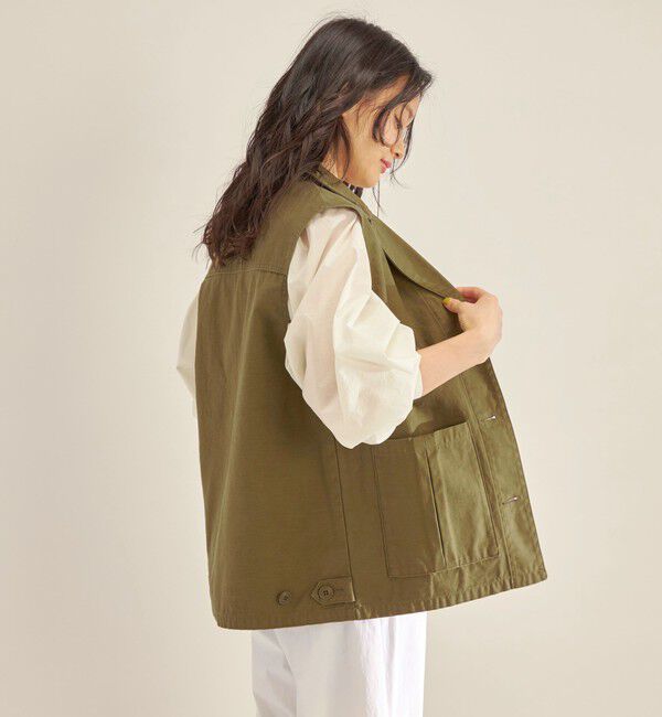 SHIPS for women「Odub:〈洗濯機可能〉ミリタリー ジレ◇」|ベスト・ジレ|