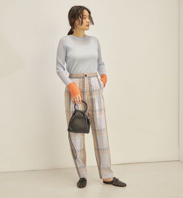 SHIPS for women「〈手洗い可能〉先染め チェック タイプライター パンツ◇」|その他|