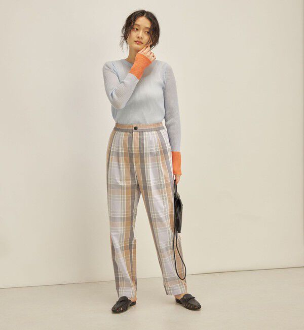 SHIPS for women「〈手洗い可能〉先染め チェック タイプライター パンツ◇」|その他|