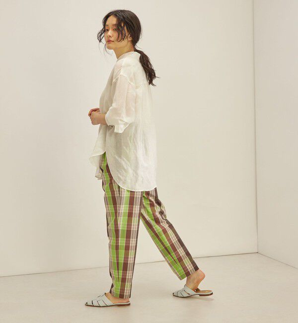 SHIPS for women「〈手洗い可能〉先染め チェック タイプライター パンツ◇」|その他|