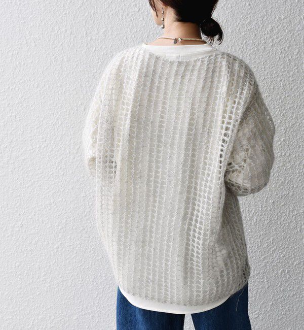 SHIPS for women「〈手洗い可能〉モヘヤ メッシュ プルオーバー◇」|ニット・セーター|