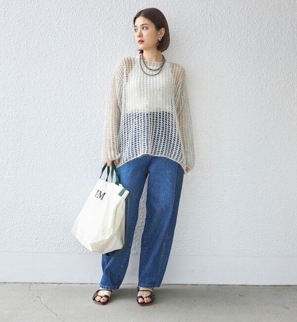 SHIPS for women「〈手洗い可能〉モヘヤ メッシュ プルオーバー◇」|ニット・セーター|