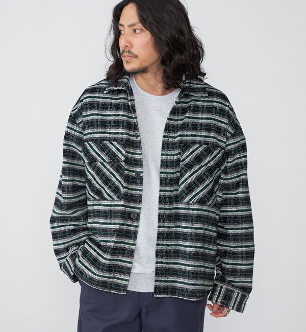 SHIPS「【WEB限定】SHIPS: モール チェック ダブルポケット CPO シャツ ジャケット」|ミリタリージャケット|