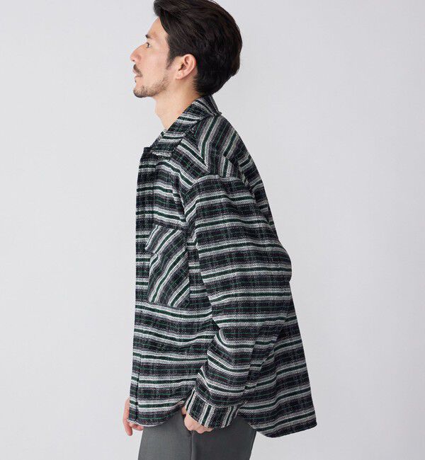 SHIPS「【WEB限定】SHIPS: モール チェック ダブルポケット CPO シャツ ジャケット」|ミリタリージャケット|