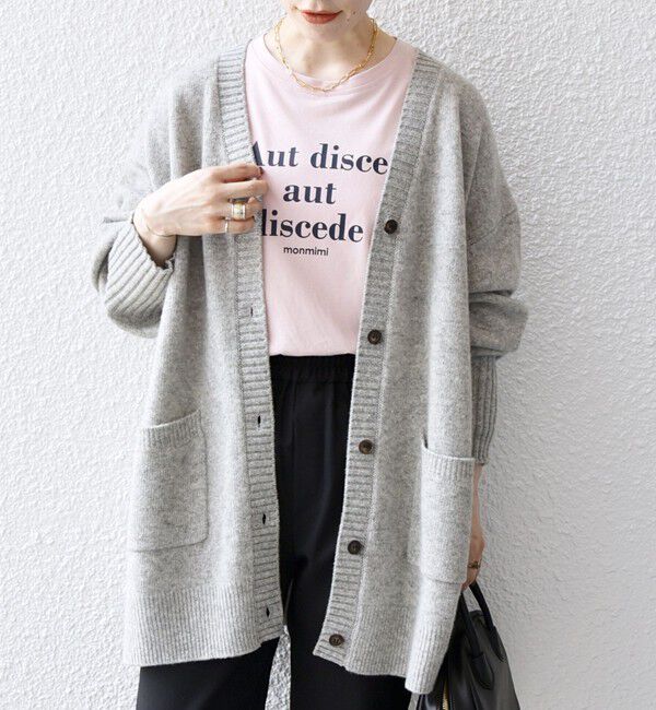 SHIPS any「SHIPS any: AQUA カシミヤ ミックス Vネック ニット カーディガン」|カーディガン|