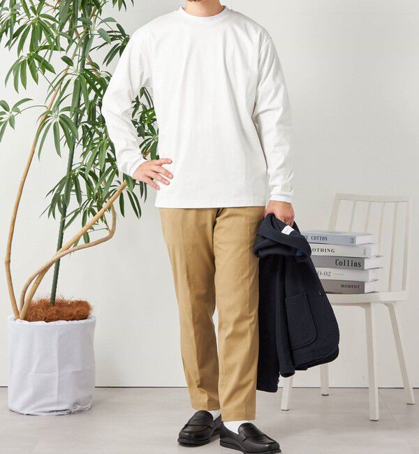 SHIPS any「SHIPS any: スムースコットン クルーネック Tシャツ (ロンT)◇」|Tシャツ・カットソー|