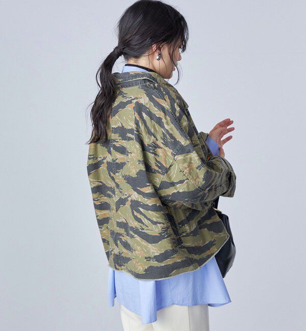 SHIPS for women「〈洗濯機可能〉ミリタリー バックサテン スタンドカラー ブルゾン」|ミリタリー・モッズコート|