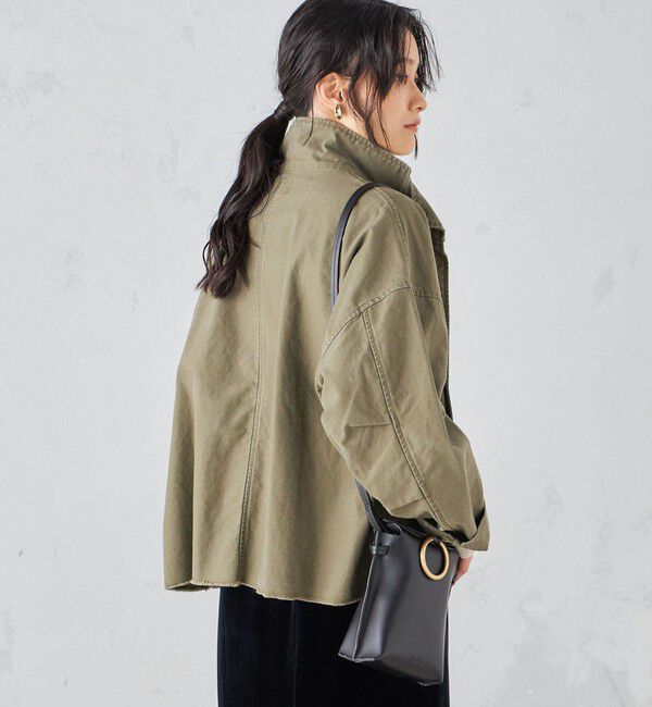 SHIPS for women「〈洗濯機可能〉ミリタリー バックサテン スタンドカラー ブルゾン」|ミリタリー・モッズコート|