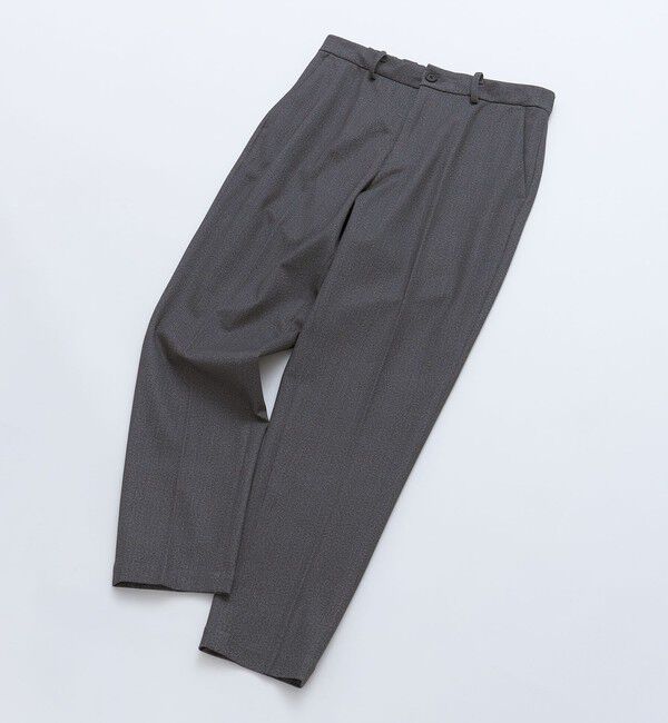 SHIPS「SHIPS: ツイード プリント ストレッチ イージー テーパード スラックス」|チノ|