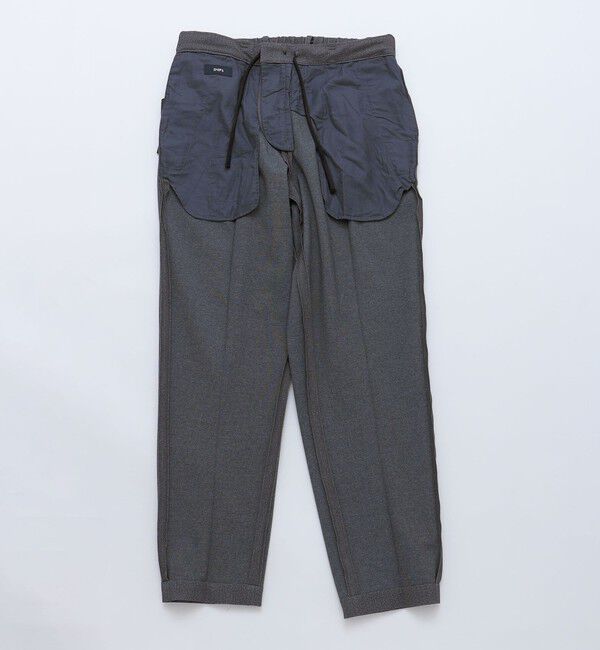 SHIPS「SHIPS: ツイード プリント ストレッチ イージー テーパード スラックス」|チノ|