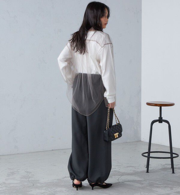 SHIPS for women「〈手洗い可能〉チュール ビッグ シャツ ◇」|シャツ・ブラウス|