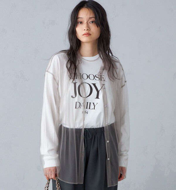 SHIPS for women「〈手洗い可能〉チュール ビッグ シャツ ◇」|シャツ・ブラウス|