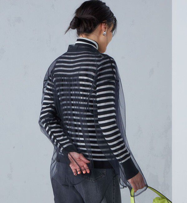 SHIPS for women「〈手洗い可能〉チュール ビッグ シャツ ◇」|シャツ・ブラウス|