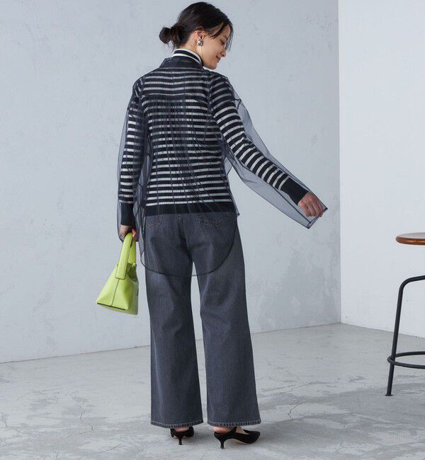 SHIPS for women「〈手洗い可能〉チュール ビッグ シャツ ◇」|シャツ・ブラウス|