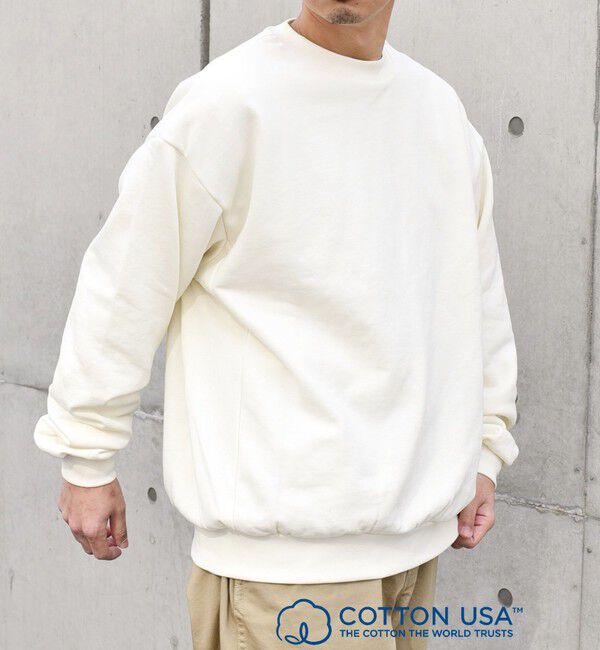 SHIPS any「SHIPS any: COTTON USA ルーズ クルーネック 裏毛 スウェット◇」|スウェット・ジャージ|ホワイト