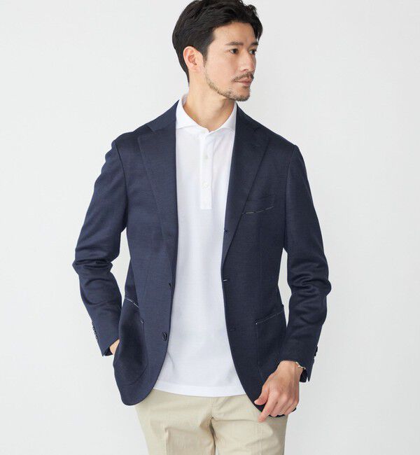 SHIPS「SHIPS: 〈手洗い可能〉ラミー ジャージー ジャケット」|テーラードジャケット|ネイビー