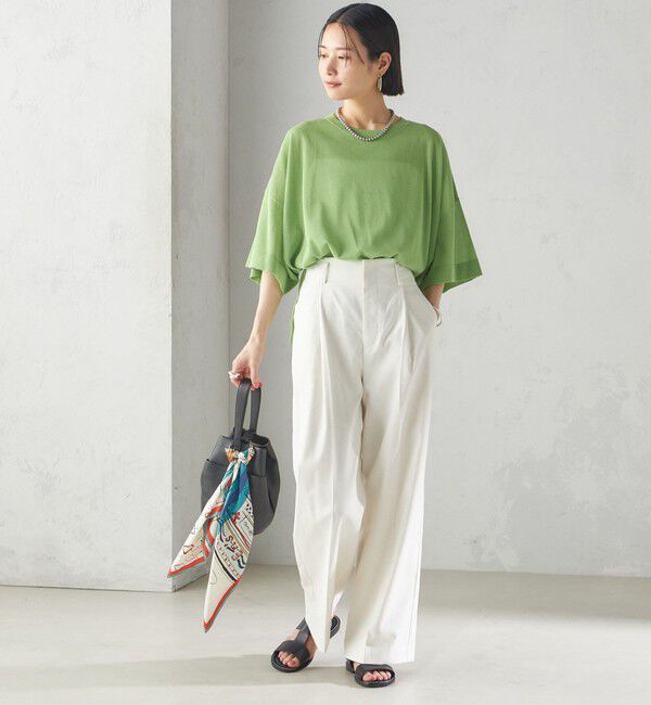 SHIPS for women「〈手洗い可能 〉ドライオックス フロント タック ストレート パンツ 25SS」|その他|