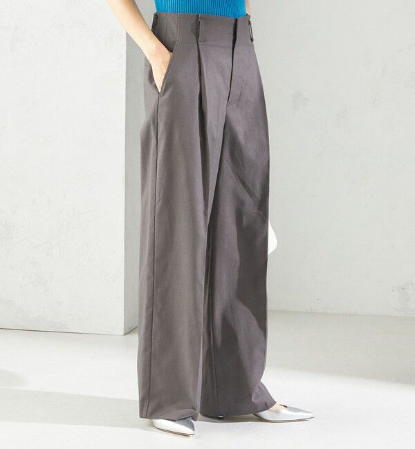 SHIPS for women「〈手洗い可能 〉ドライオックス フロント タック ストレート パンツ 25SS」|その他|