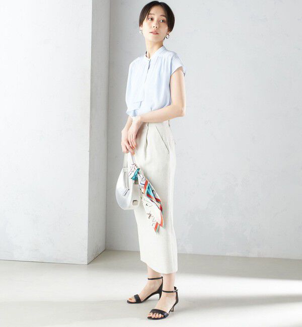 SHIPS for women「〈手洗い可能 / UVカット〉ドライ オックス タック タイト スカート ◇」|スカート|