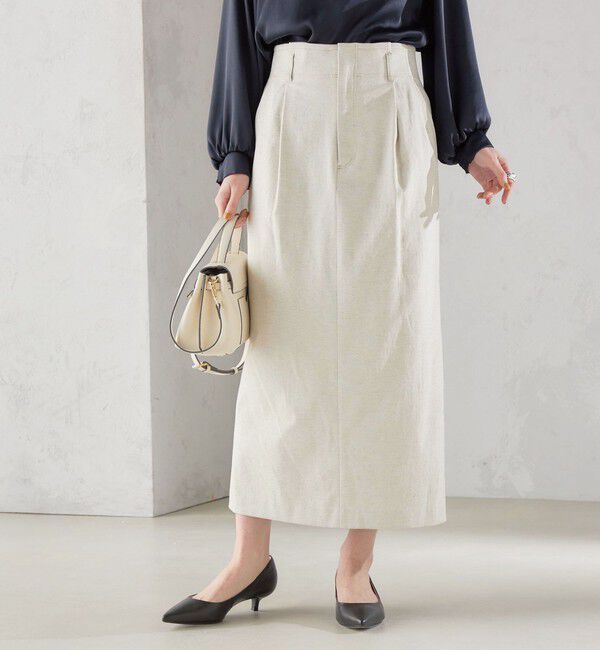 SHIPS for women「〈手洗い可能 / UVカット〉ドライ オックス タック タイト スカート ◇」|スカート|