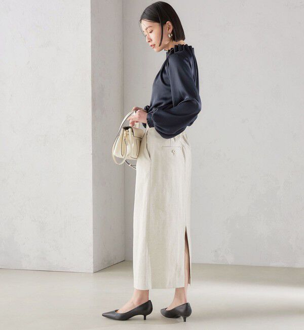 SHIPS for women「〈手洗い可能 / UVカット〉ドライ オックス タック タイト スカート ◇」|スカート|