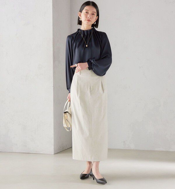 SHIPS for women「〈手洗い可能 / UVカット〉ドライ オックス タック タイト スカート ◇」|スカート|