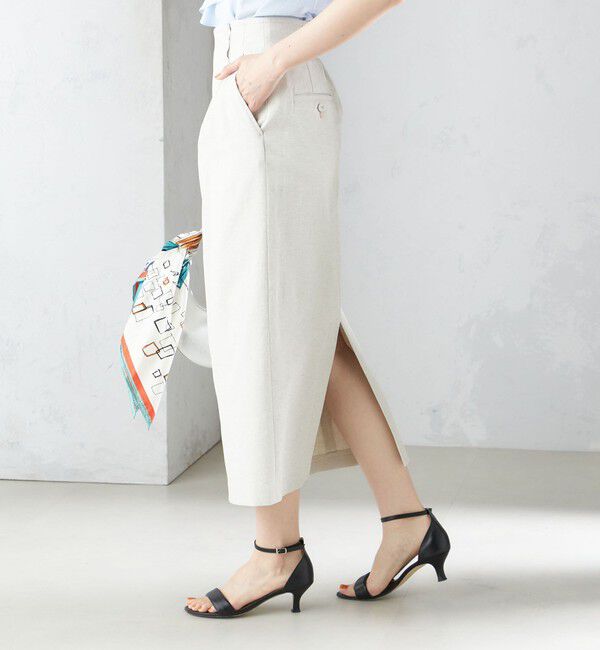 SHIPS for women「〈手洗い可能 / UVカット〉ドライ オックス タック タイト スカート ◇」|スカート|