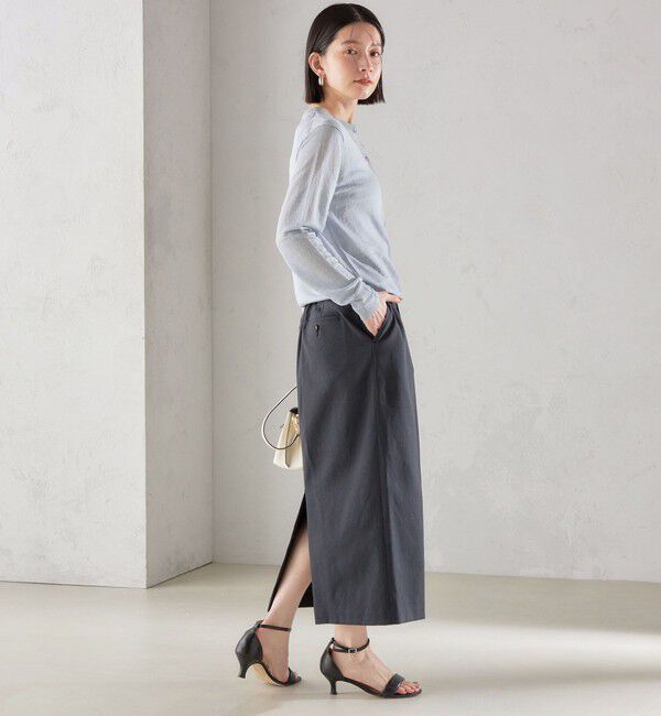 SHIPS for women「〈手洗い可能 / UVカット〉ドライ オックス タック タイト スカート ◇」|スカート|