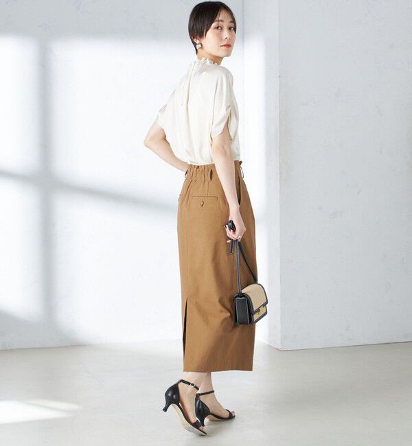 SHIPS for women「〈手洗い可能 / UVカット〉ドライ オックス タック タイト スカート ◇」|スカート|