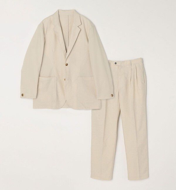 SHIPS any「SHIPS any: 〈接触冷感等〉ハイブリッドリネン 2タック パンツ (セットアップ対応)」|チノ|