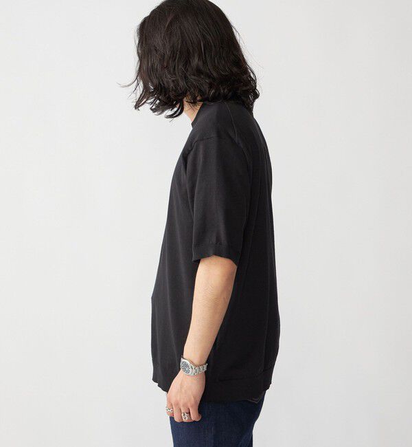 SHIPS「SHIPS: 〈手洗い可能〉 14ゲージ TEXBRID(R) リネン ニット Tシャツ」|ニット・セーター|