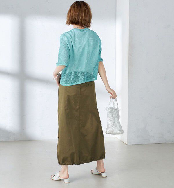 SHIPS for women「〈手洗い可能〉メッシュ編 半袖 ニット プルオーバー」|ニット・セーター|