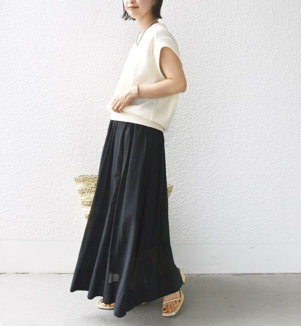 SHIPS for women「〈手洗い可能〉ウエスト ゴム ギャザー スカート 2」|スカート|