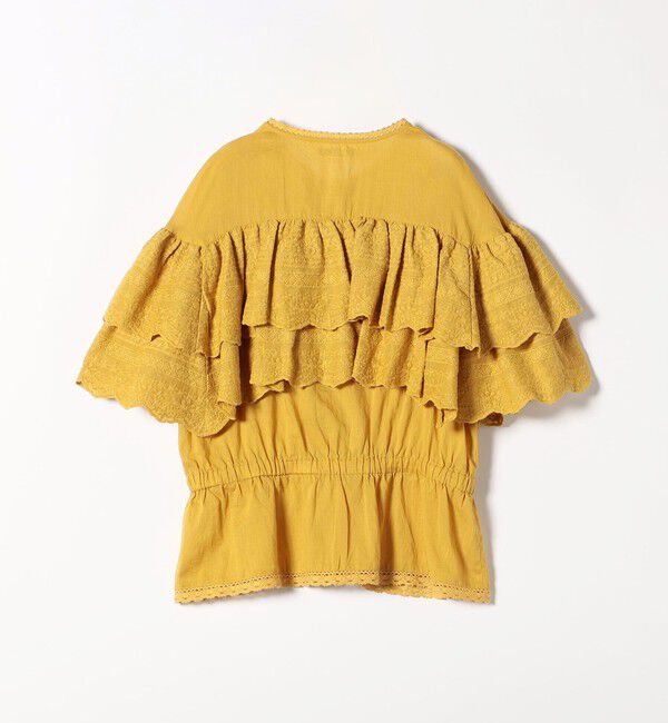 SHIPS any「bon_meur:〈洗濯機可能〉レース ヨーク ペプラム フリル ブラウス」|シャツ・ブラウス|