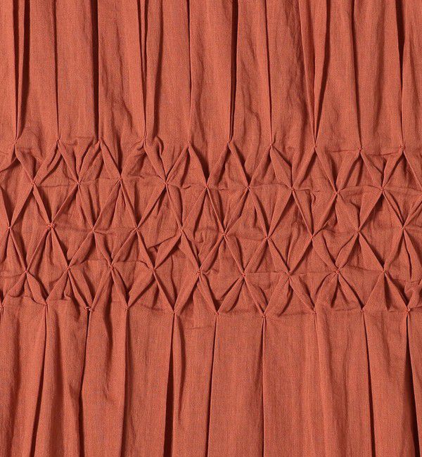 SHIPS any「《一部追加予約》【WEB限定】SHIPS any: ハンドスモッキング  コットン フレア ノースリーブ ワンピース」|ワンピース|