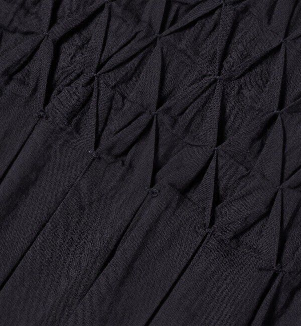 SHIPS any「《一部追加予約》【WEB限定】SHIPS any: ハンドスモッキング  コットン フレア ノースリーブ ワンピース」|ワンピース|