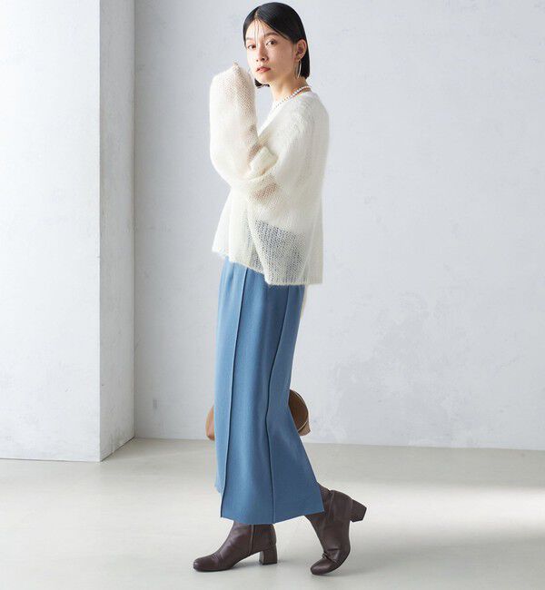 SHIPS for women「〈手洗い可能〉ジョーゼット ピンタック タイト スカート」|スカート|