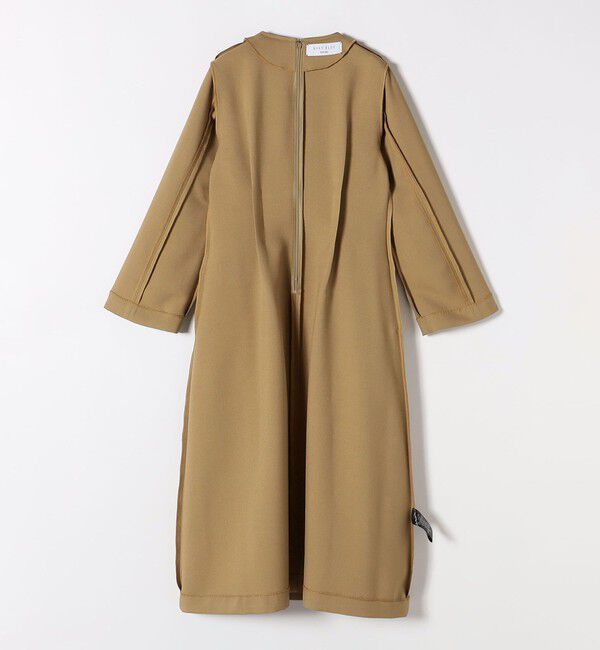 SHIPS any「【WEB限定】SHIPS any: ダブルクロス ウエスト タック Aライン ワンピース ［NAVY BLUE］」|ワンピース|