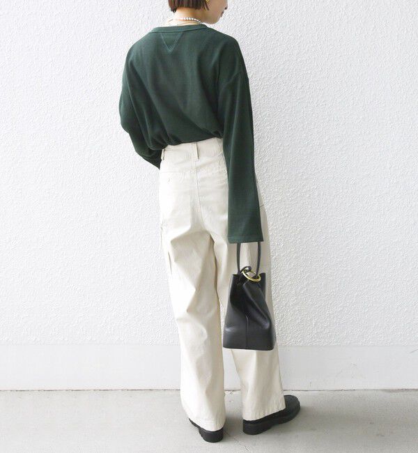 SHIPS for women「〈洗濯機可能〉ワイド スリーブ ワッフル プルオーバー」|Tシャツ・カットソー|