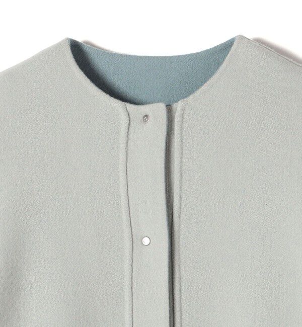 SHIPS for women「リバー ファー ポケット コート」|ノーカラーコート|