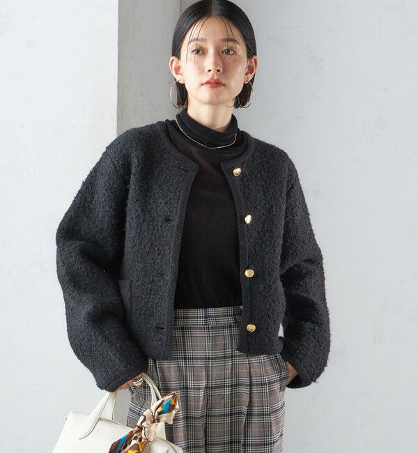 SHIPS for women「〈手洗い可能〉メタル釦 パイル ジャケット」|その他|