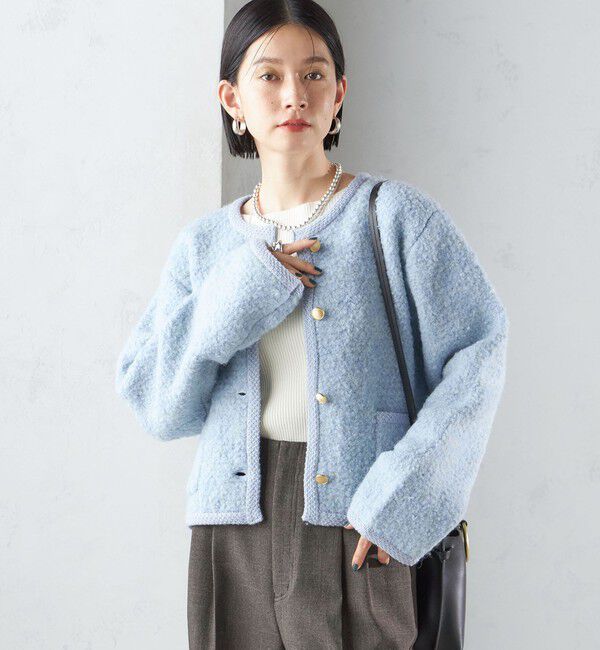 SHIPS for women「〈手洗い可能〉メタル釦 パイル ジャケット」|その他|