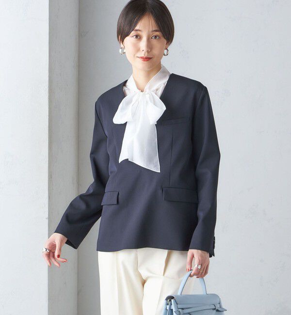 SHIPS for women「ストレッチ ツイル プルオーバー ジャケット(セットアップ対応)」|その他|