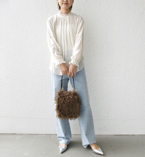 SHIPS for women「〈手洗い可能〉割繊 前後 2WAY 袖タック デザイン ブラウス」|シャツ・ブラウス|