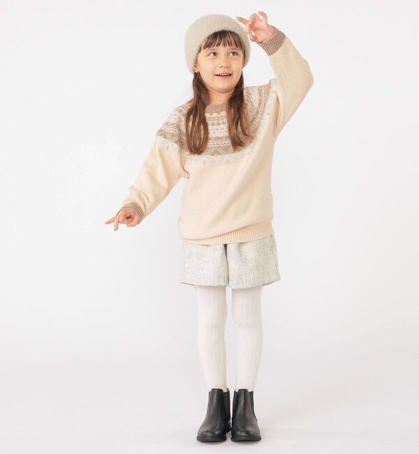 SHIPS KIDS「SHIPS KIDS:100～130cm / ツイード タック キュロット」|キュロット|